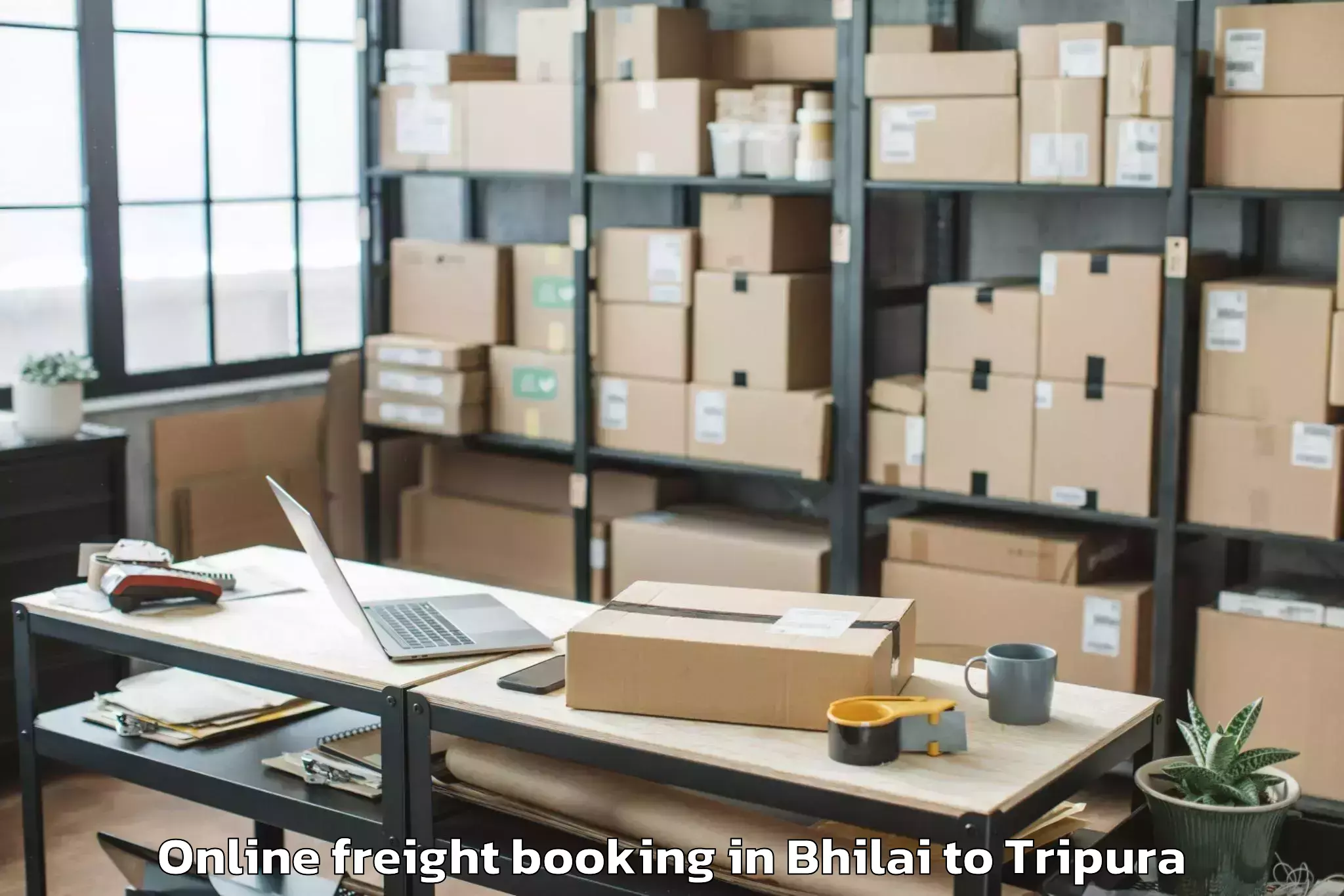 Hassle-Free Bhilai to Amarpur Gomati Online Freight Booking